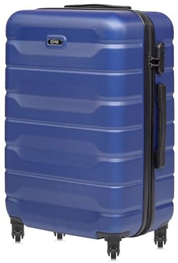 OCHNIK Mittelgroßer Hartschalenkoffer | Farbe: Blau | 66x43x26 cm | Größe: M | Reise-Koffer mit 4 Rollen | Trolley | Langlebig | Mit ABS | Numerische Sperre | Fassungsvermögen 62 L