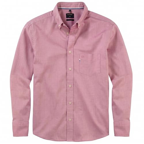 OLYMP Herren Hemd Langarm Regulär 400844 | Hemd, 1Knopfloch/1Knopf, Regular Fit, 100%Baumwolle