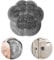 Back Scrubber Hands-Free for Shower，Easy to Clean Big Flat Silicone Back Washer Foot Massager Body Brush Replace Loofah Sponge. Stick to Wall to Scrub, Hang on Hook to Dry (Dark Gray)