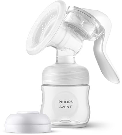 Philips Avent Manual Breast Pump - Easy Pumping with Natural Motion Technology - Transparent, SCF430/03