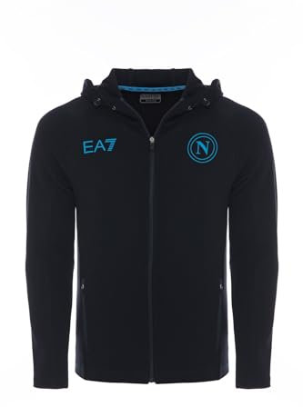 SSC NAPOLI Unisex Felpa Kapuzenpullover, blau, XL
