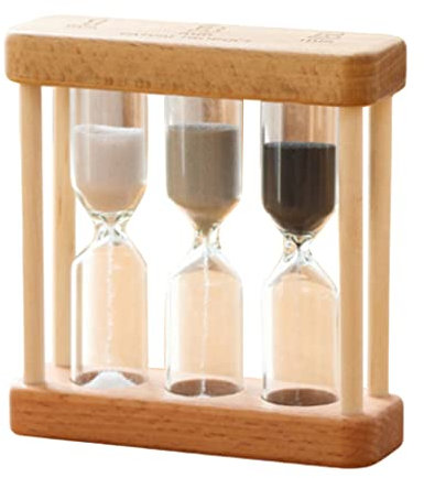 Minuteur sablier en bois, Minuteur sablier 1/3/5 minutes Minuteur sablier miniature Décoration sablier pour salle de classe Bureau à domicile Horloge sablier créative pour brossage de dents, type 2