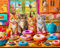 Large 300 Piece Jigsaw Puzzles Age 6+ for Adults - Large Piece Puzzles for Children and Elderly - XL Piece Puzzle - Kitchen Kittens and Donuts
