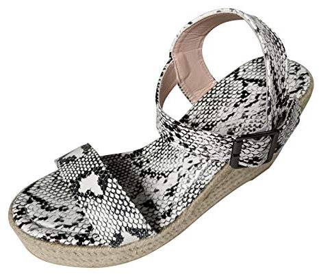 LTWOTEJNG Zehenweben Fersengröße Schnalle Gürtel Sommer Keilsandalen Hang offene große Frauen Frauen Sandalen Langlaufski Set Damen Klassisch Mit Bindung Und Schuhe (White, 37)