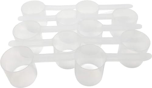 Supplement and Supply 3/8 Cup (3 Oz. | 6 Tablespoon | 90 mL) Long Handle Scoop for Measuring Coffee, Pet Food, Grains, Protein, Spices and Other Dry Goods (Pack of 10)