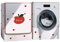 Odot Funda Lavadora Exterior Impermeable, Universal Antipolvo Cubierta para Lavadora y Secadora Carga Frontal, Funda de Protección Solar con Cremallera (manzana roja,M (6-6,5kg))