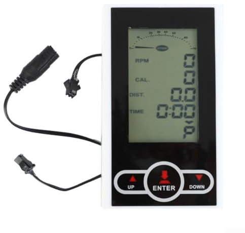 DAZZLEEX Function Of Speed, Times, Calories, Mileage LCD Monitor Speedometer For Stationary Bikes Elliptical Trainer Monitor