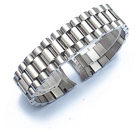 LUGEMA Uhren-Band, das mit Rolex kompatibel ist DateJust Day-Datum-Austusterkäufer Datum Edelstahlbanduhr Zubehör 13 17 20 21mm Uhr Armband(Silver,13MM_WITH LOGO)