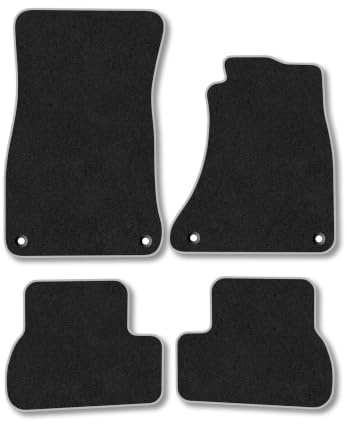 Audi A5 (2009-2016) [Sportback] Carpet Car Mats | Grey Edge Trim Tailored Fit Floor Mats Full Coverage Protection Accessories Easy Clean Anti Slip Made in the UK