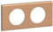 LEGRAND - Plaque Céliane - Plaque de Finition pour Prises et Interrupteurs Céliane - 2 postes - Chêne