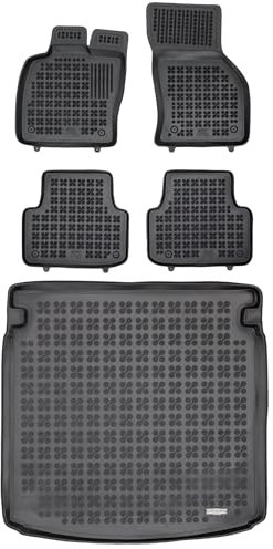 MOTOS Satz Gummifußmatten und Kofferraummatten für Cupra Leon Sportstourer 2020-2024 Verbessern Sie Ihren Reisekomfort mit Antirutschmatte Auto - Allwetter fußmatten Auto, Schutz vor Verschmutzung