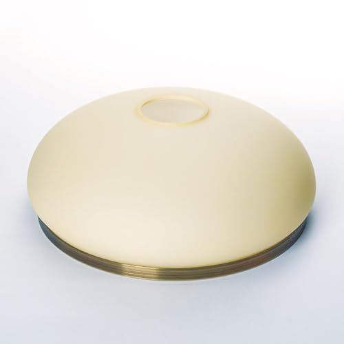 ORION LIGHTSTYLE Glas Ersatzglas mit Ring in Patina, Ø 195mm Öffnung für E27 (42mm) Fassung Leuchtenglas 19.5x8cm champagne beige antik matt