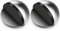 Hotop Self-Adhesive Floor Door Stoppers Oval Stainless Steel Door Stop Mounted Half Moon Wall Protector with Glues for Hard Floor Glass(Silver,2 Pcs)