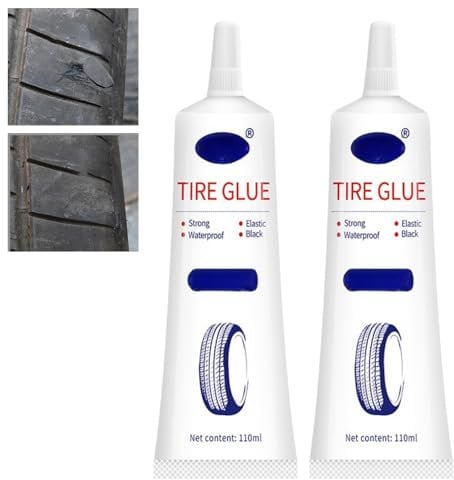 2pcs Tire Repair Glue,Instant Car Tire Repair Liquid,Rubber Glue for Tyres,Car Tyre Glue,Rubber Cement for Tyre Repair,Tire Patch Glue for Motorcycle,Car Tire Repair Liquid Adhesive,Tyre Glue