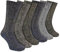 6 Pack Mens Alpaca Wool Boot Socks | Sock Snob | Ribbed Walking Socks for Wellington Boots (6-11, Multicoloured)
