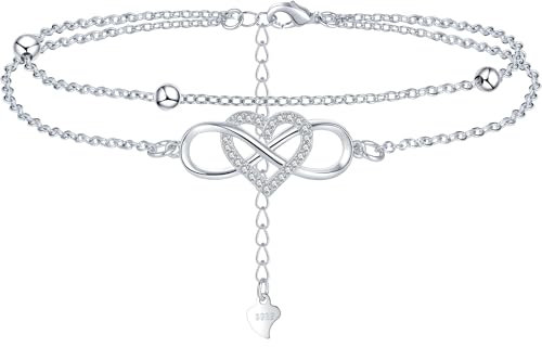 MOROTOLE Silber Armband Damen 925 Mehrlagiges Unendlichkeitsarmband Freundschaftsarmband für Damen Silber 925 Damen Armband Damen Silber
