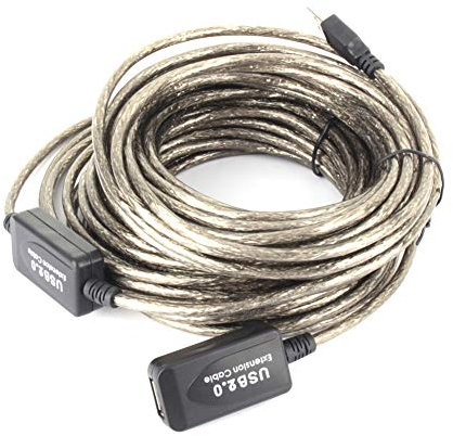 Cable de Extensión USB, Cable de Extensión USB 2,0, Extensor USB, Cable USB de 15M para Disco Duro, WiFi, Teclado, Ratón, Impresora