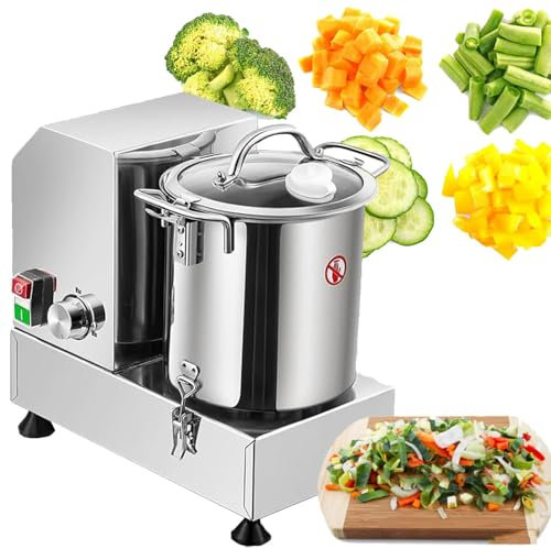 YXZQLOZ Picadora de Alimentos Profesional, procesador de Alimentos Comercial: regulación Continua de Velocidad, picadora automática (9l)