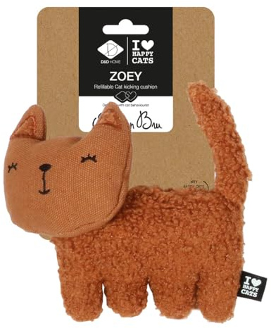 D&D Home I Love Happy Cats Zoey Katzenspielzeug, nachfüllbar, 15 x 5 x 12 cm, Braun