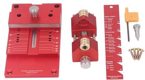 Chisel Sharpening Kit, Aluminum Alloy Honing Guide, 15 to 45 Degree Angle Fixture and Gauge for Woodworking Chisels