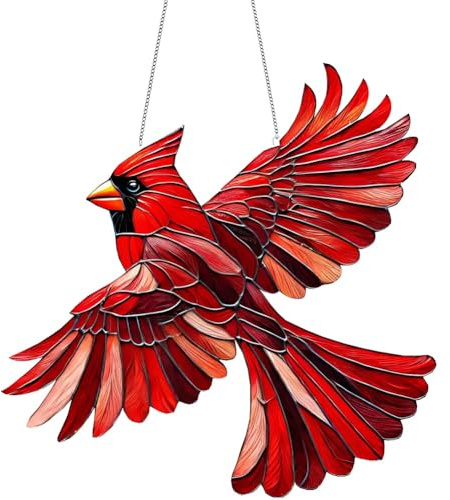 Gvvsjgdbis Mythical Fire Phoenix Painting Christmas Ornaments Sun Catcher Visor Acrylic Window Decoration Porch Pendant