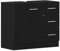 vidaXL Waschbeckenunterschrank Schwarz Eichen-Optik 63x30x54 cm