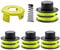 CHIHOLEN Bobine Filo Tagliabordi compatibile con Ryobi RAC118 RAC119,Bobina di Filo di Ricambio per Ryobi RLT3025F,RLT3025S,RLT3525S,RLT2523,RLT3525,RLT3123, Ø 1,2 mm 8,4 m(4 bobina+1 tappo+1 molla)