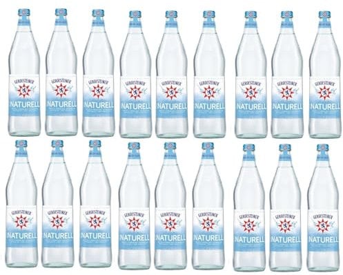 18 Glas Flaschen Gerolsteiner naturell ohne Kohlensäure a 0,75l Mehrweg inklusive 2,70€ Pfand + Space Keks von Onlineshop Bormann
