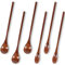 ElevateTech 6Pcs Small Cooking Wooden Spoons, Long Handled Small Soup Stir Smooth Seasoning Honey Tea Coffee Spoons Non-Stick Kitchen Utensil Set Suitable Kitchen Celebration Birthdays GITS