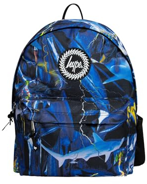 hype school uni casual work hiking day backpacks for kids boys girls teens men and women (Multi Dark Shark, One Size)