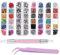 4 Boxes Bedazzling Kit With Rhinestones and Gems, Complete Gems Nail Art Set Includes 1 Pick Up Tweezers and 1 Dotting Pen, Face and Nail Decoration Kit for Women DIY Craft