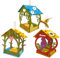 Vogelhäuschen - für kleine Vögel, natürlich, Ständer für Balkon und Voliere aus wetterfestem Holz, mit integriertem Vogelhaus, zum Aufhängen für Garten, B