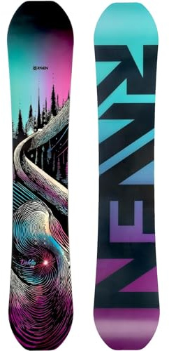 RAVEN Snowboard Set: Snowboard Raven Dahlia Carbon Mint/Pink + Bindung s230 (154cm+ Bindung s230 Black S/M)