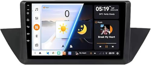 Radio estéreo Android 14 2 DIN para BMW X1 E84 (2009-2012) - Pantalla táctil de 9, Bluetooth, Control por Voz, CarPlay, WiFi, Control en el Volante, USB, GPS (B7 1G+32G)