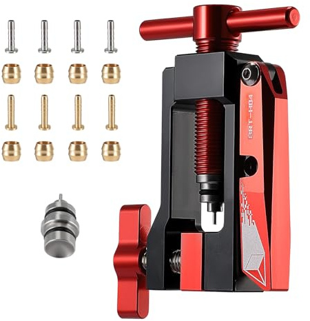 Hydraulikschlauch Schneider und Einpresswerkzeug,2-in-1 für BH59 und BH90 Bremsleitungen,U-Form Präzisionsschneider mit Ölnadel-Führung,Ideal für Rennrad und Mountainbike Wartung sowie Felgenreparatur