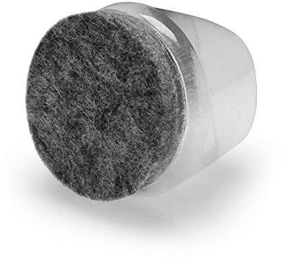 GLEITGUT 4 x Filz Fusskappen Stuhlkappen transparent Filzgleiter für Stahlrohr (21-23 mm)