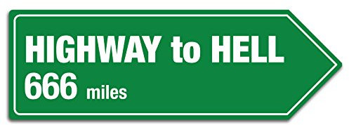 Cirrus Highway to Hell Abstand Schild – Metall Wandschild Aufschrift Kunst, inspirierende