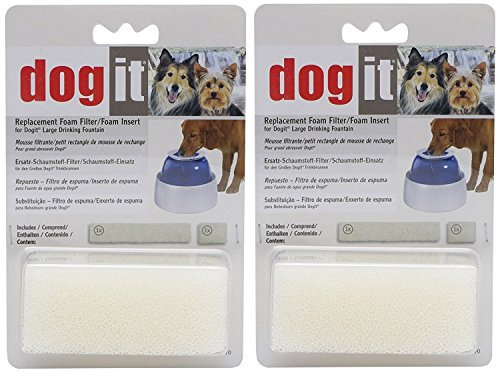 Dogit Ersatz-Schaumstoffeinsatz für große Hundebrunnen von Fresh & Clear, 2 Packungen mit 2 Filtern pro Packung, 4 Stück