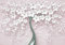 wandmotiv24 Fototapete Weiß Baum, XXL 400 x 280 cm - 8 Teile, Wanddeko, Wandbild, Wandtapete, Blüten, Beton, Effekt M1913