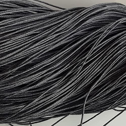 Cotton Waxed 100% Natural 1mm 30m / 21 colors Jewellery Making & Bracelet Necklace Craft,Decorating Stringing (2. GREY)