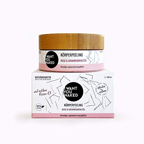 BALANCE SCRUB Körperpeeling Rose & Johanniskraut Öl|Sinnlich verwöhnend und beruhigend. Für zarte und ebenmäßige Haut