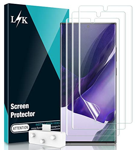 LϟK 3 Stücke Schutzfolie für Samsung Galaxy Note 20 Ultra - Folie Displayschutzfolie Blasenfreie Fingerabdruck-ID unterstützen Einfache Installation Zubehör Weich Folie