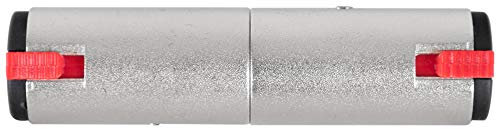 Pronomic AD-JFJF Adapter - Symmetrische 6,3mm Klinke-Buchse auf symmetrische 6,3mm Klinke-Buchse - Klinkenbuchsen mit Verriegelung - Fertig verdrahtet & einsatzbereit - Gehäuse aus Druckguss-Metall