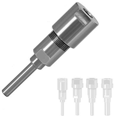 KATSU Router Bit Prolunga Mandrino per Pinza Adattatore 1/4 a 1/4 per Lavorazione del Legno Fresatura Incisione Rifilatrica Utensile per Tornio CNC 133390