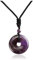 JSDDE Natural Amethyst Crystal Donut Pendant Necklace Reiki Healing Stone Lucky Coin Necklaces for Women Men Gift