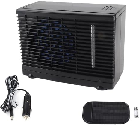 Portable 12V voiture camion maison Mini climatiseur ventilateur refroidisseur d'eau évaporatif ventilateur de refroidissement, 7,9 x 4,3 x 5,9 pouces