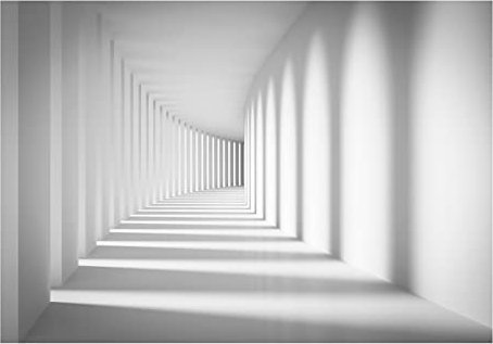 WallArena - Vlies Fototapete Tunnel Moderne Illusion 368x254 cm - Fototapeten - Tapeten - für Wohnzimmer Schlafzimmer - Vliestapete Wandtapete Tapete 3D Effekt- inkl. Kleister