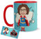 Kembilove Tazas Desayuno con Caricaturas Personalizadas y Nombre – Tazas de café Personalizadas Aquí bebe una Super Suegra – Regalos originales Familia