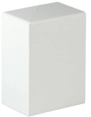 PROVISTON | Endstücke Links & Rechts für Heizrohrabdeckleiste | 41 x 91 x 91 mm | Kunststoff | Weiß | Sockelleisten Zubehör | 2 Stück