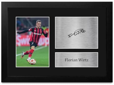 HWC Trading FR A4 Florian Wirtz Geschenke Gedrucktes Signiertes Autogramm Foto für Fußball Anhänger and Fans - A4 Framed